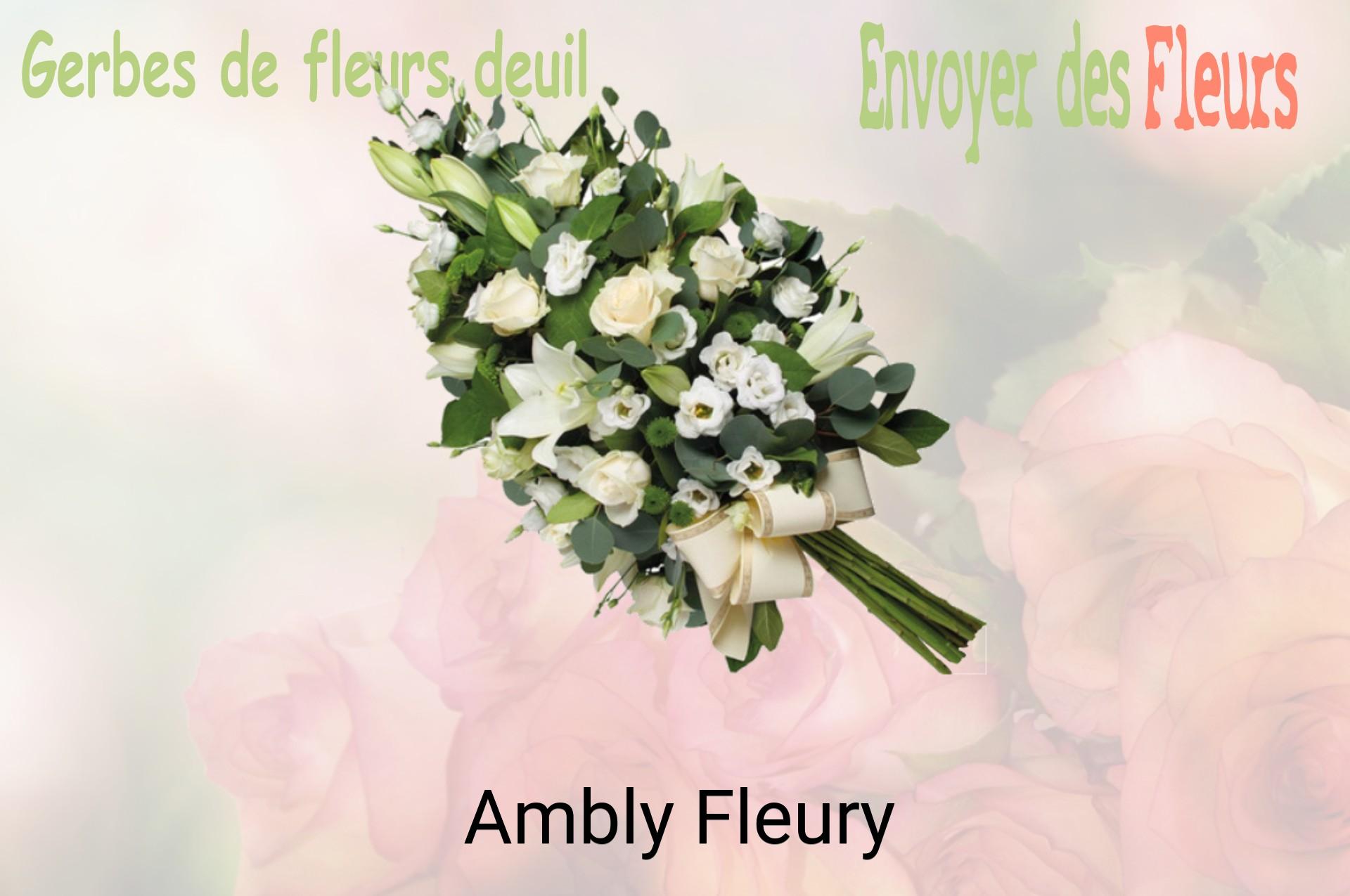 Gerbe de fleurs de deuil livrée à Ambly-Fleury